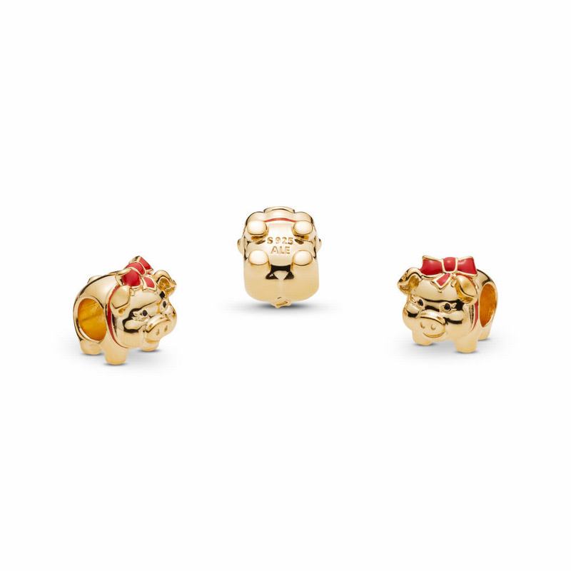 Pandora Shine™ Piggy Bank Charm Online NZ, 18ct Gold Plated (893064-YSI)